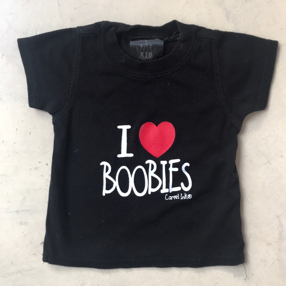 Kid Cartel “I ❤️BOOBIES” tee | size 6M
